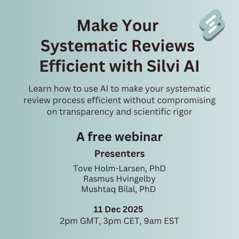 Cover Image for Make Your Systematic Review Efficient with Silvi AI