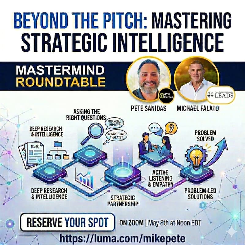 Cover Image for Pete/Michael MasterMind - Beyond the Pitch: The Art of Strategic Intelligence and Problem-Led Growth