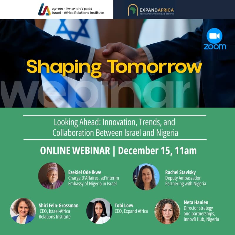 Cover Image for Shaping Tomorrow: Innovation and Collaboration Between Israel and Nigeria