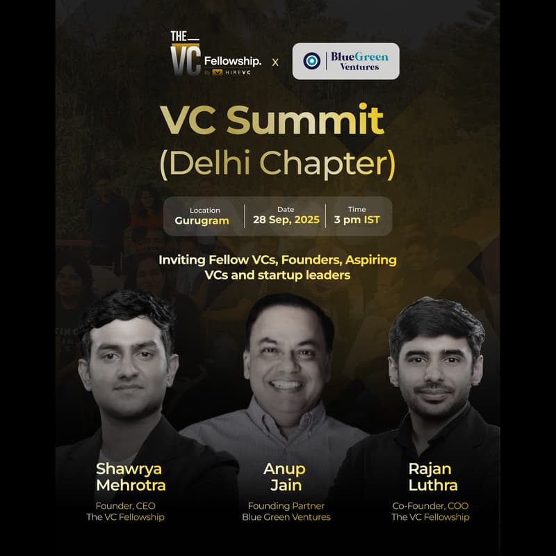 Cover Image for VC Summit (Delhi Chapter) By The VC Fellowship X BlueGreen Ventures