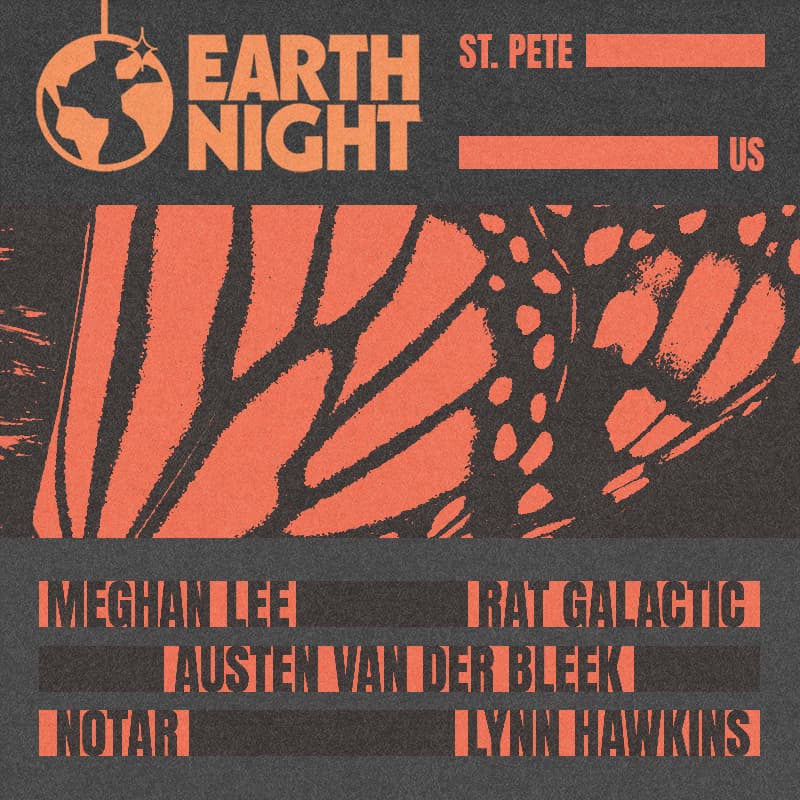 Cover Image for Earth Night Saint Petersburg 2026 — with DJs Meghan Lee, Rat Galactic, Austen van der Bleek, Notar, Lynn Hawkins