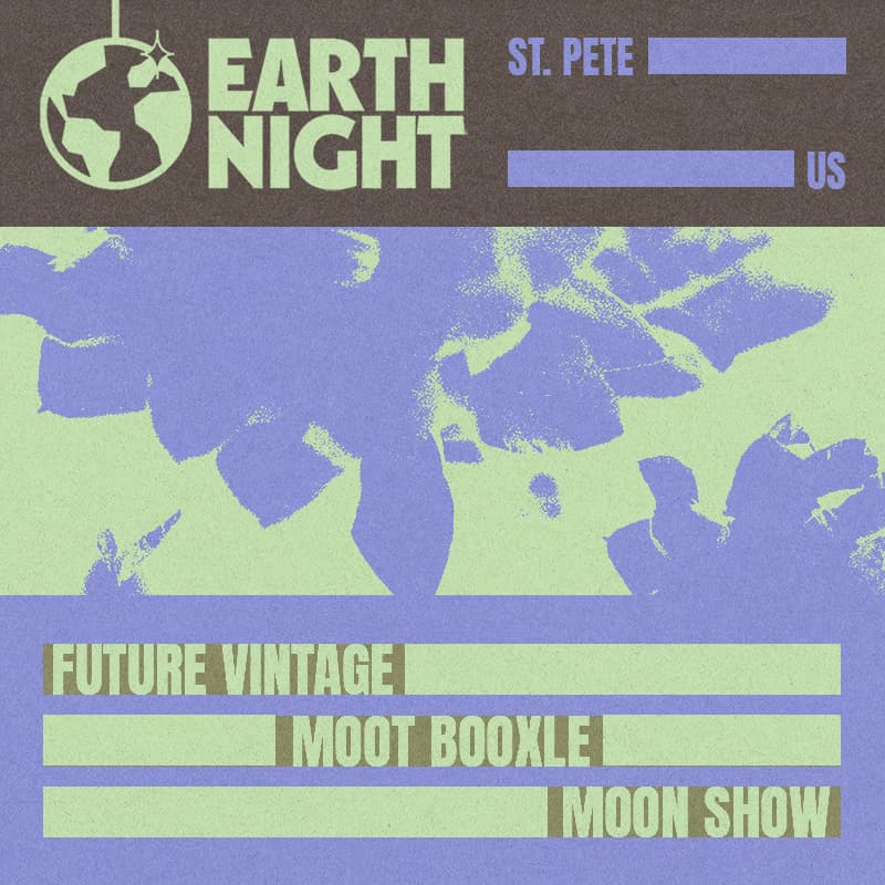Cover Image for Earth Night Saint Petersburg 2026 — Live Electronic Jams with Future Vintage, Moot Booxle, Moon Show