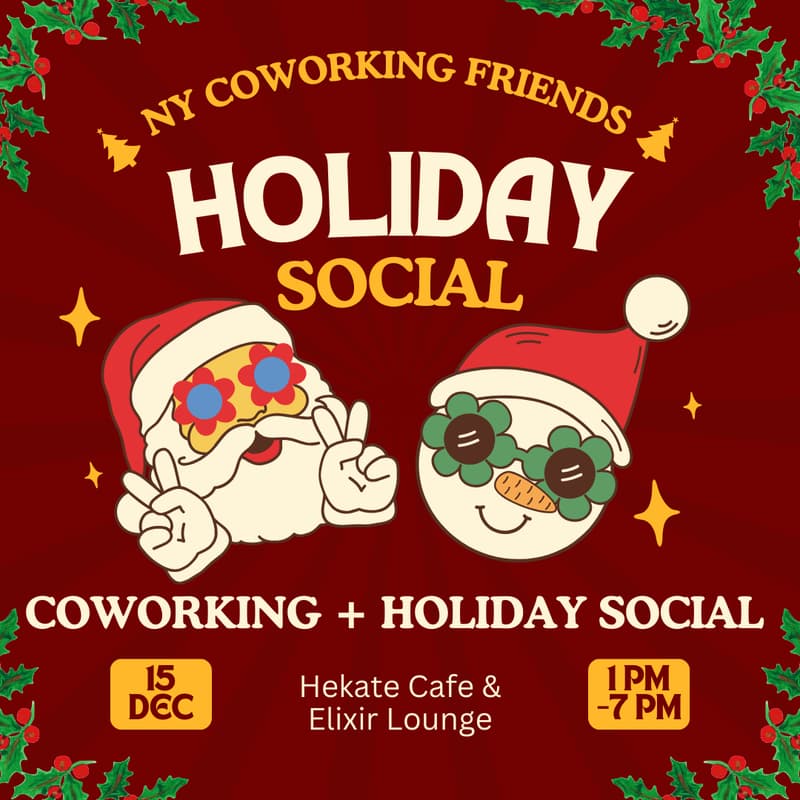 Cover Image for Coworking Session & Holiday Social @ Hekate Cafe 🎄🥂✨