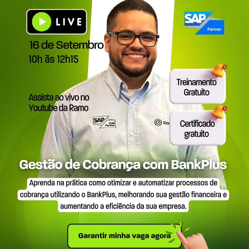 Cover Image for Treinamento Gratuito SAP | Gestão de Cobrança com BankPlus