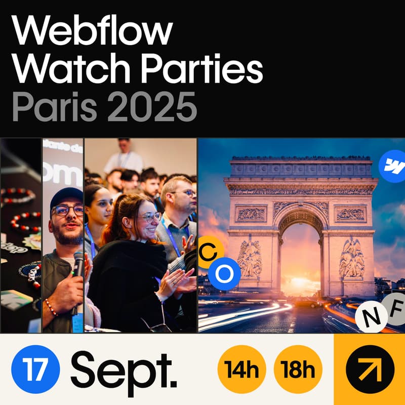 Cover Image for Webflow Watch Party · Paris