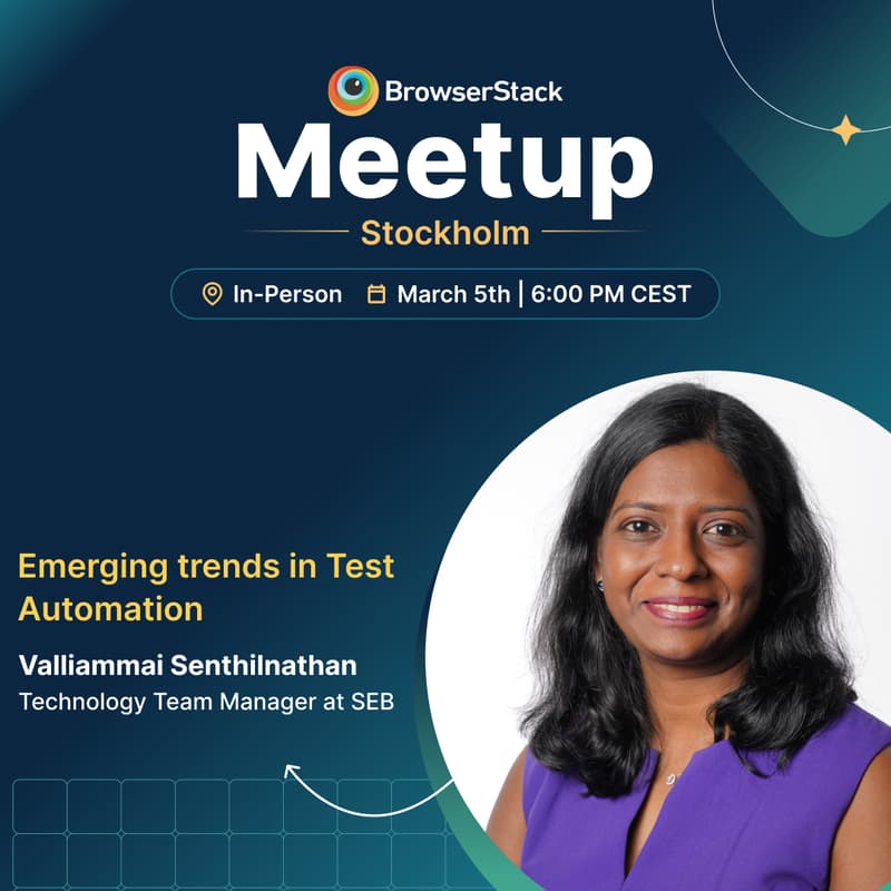 Cover Image for BrowserStack QA Meetup : Stockholm