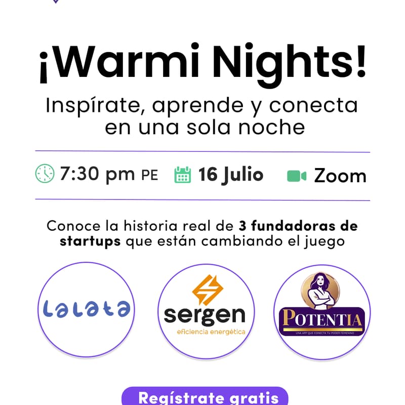 Cover Image for Warmi Nights: Emprendedoras que Ejecutan🚀