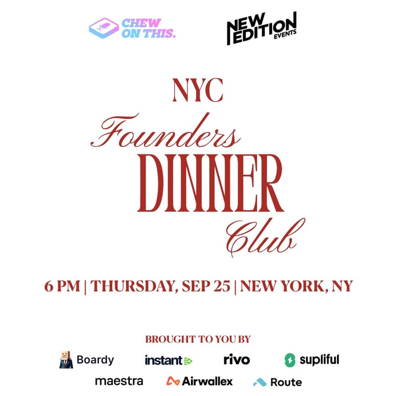Cover Image for NYC Founder's Dinner Club