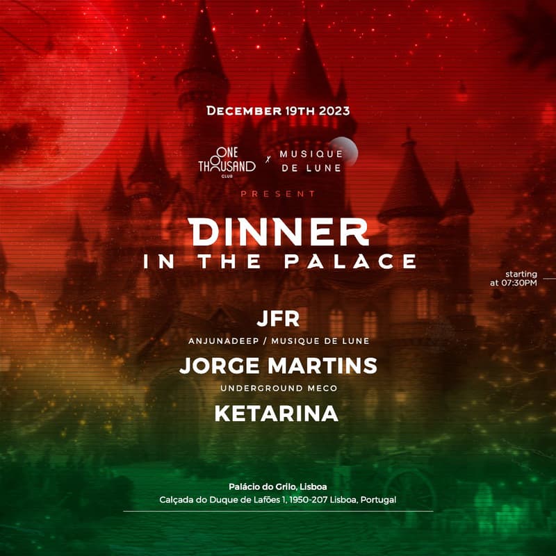 Cover Image for OneThousandClub x Musique de Lune present: Christmas Dinner in a Palace (Dinner + Party Tickets)