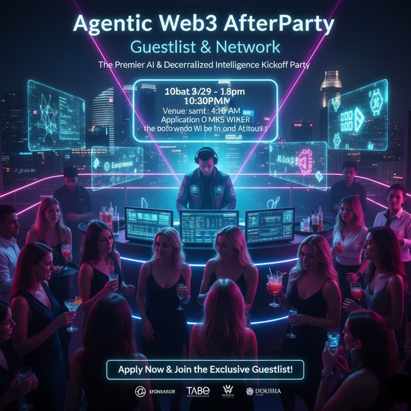 Cover Image for 🤖 Agentic Web3 AfterParty | Guestlist & Network 🌌