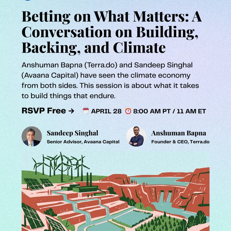 Cover Image for Betting on What Matters: A Conversation on Building, Backing, and Climate