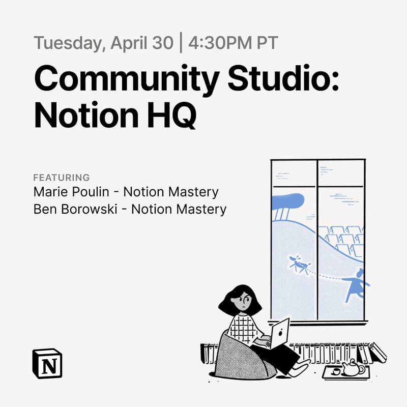 Cover Image for Notion Community Studio with Marie Poulin & Ben Borowski
