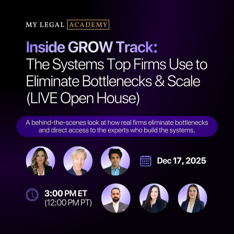 Cover Image for Inside GROW Track: The Systems Top Firms Use to Eliminate Bottlenecks & Scale (LIVE Open House)