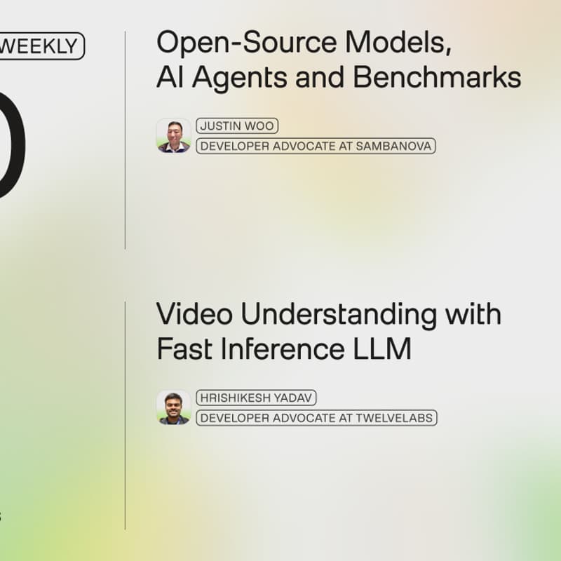 Cover Image for Multimodal Weekly 90: Video Understanding with Fast Inference LLM from TwelveLabs and SambaNova