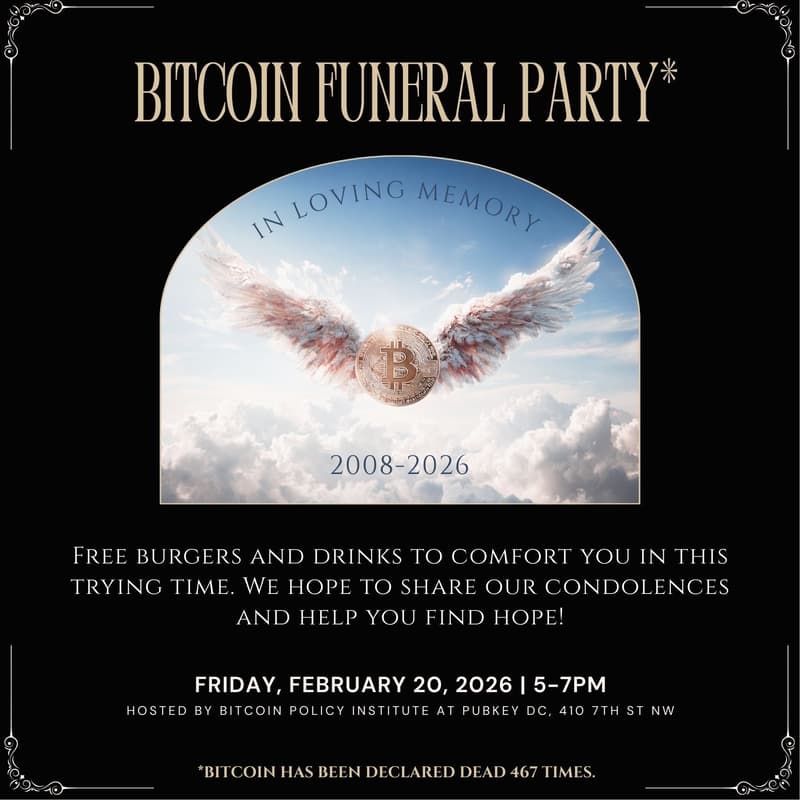 Cover Image for Bitcoin Funeral Party*