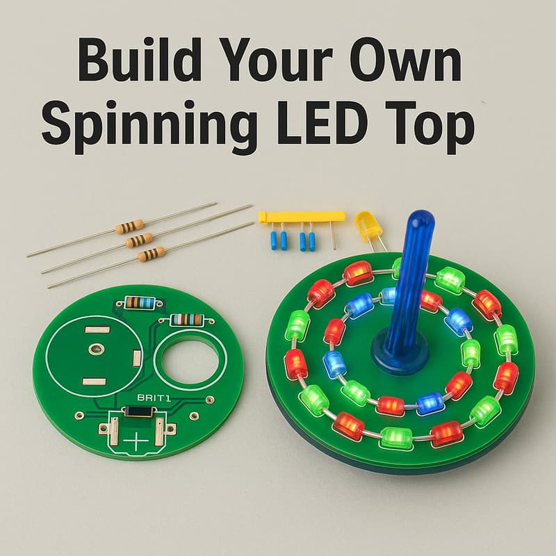 Cover Image for Intro to Soldering: Light Up Spinning Top