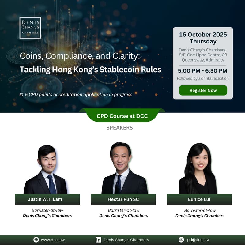 Cover Image for #𝗖𝗣𝗗𝗧𝗮𝗹𝗸 Coins, Compliance, and Clarity: Tackling Hong Kong’s Stablecoin Rules