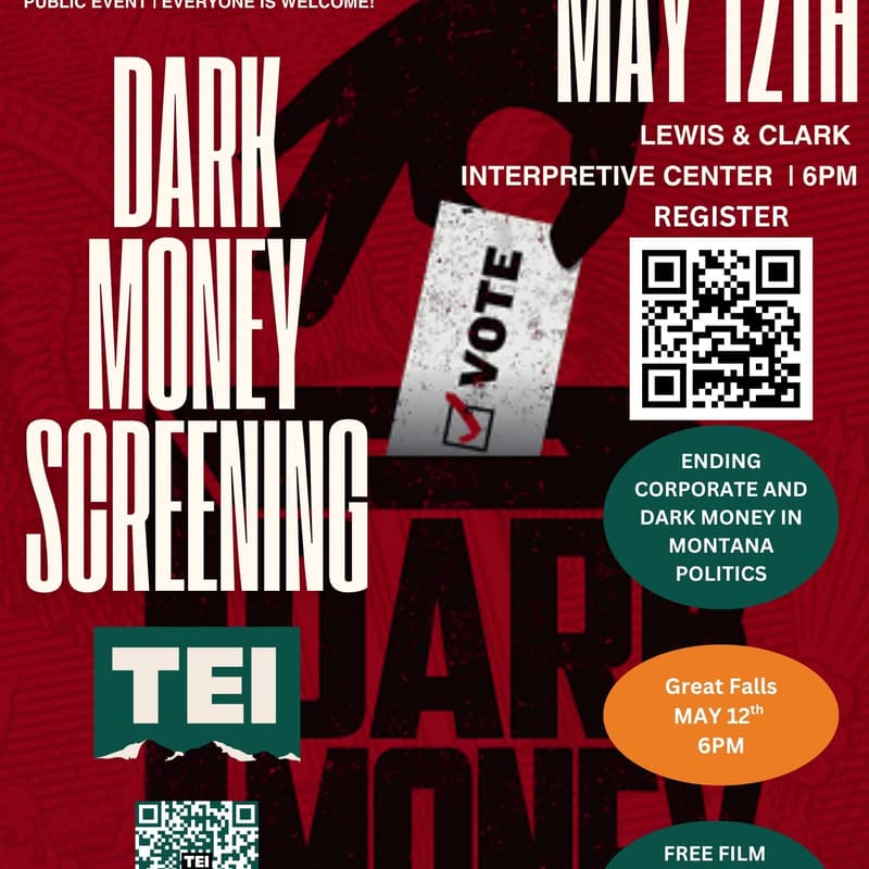 Cover Image for Dark Money Screening Great Falls - May 12th