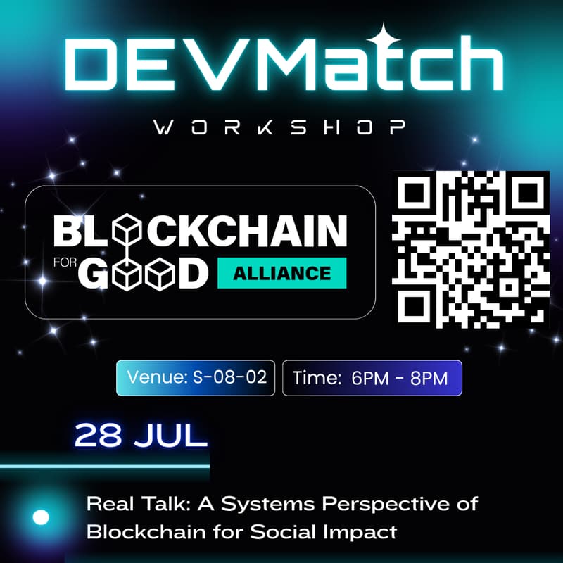Cover Image for Devmatch Pre-hackathon Workshop: Blockchain for Good Alliance (BGA)