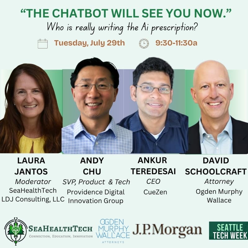 Cover Image for Chatbot Will See You Now: Who's REALLY Writing the AI Prescription? (Seattle Tech Week)