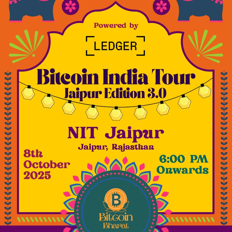 Cover Image for Bitcoin India Tour- Jaipur Edition 3.0