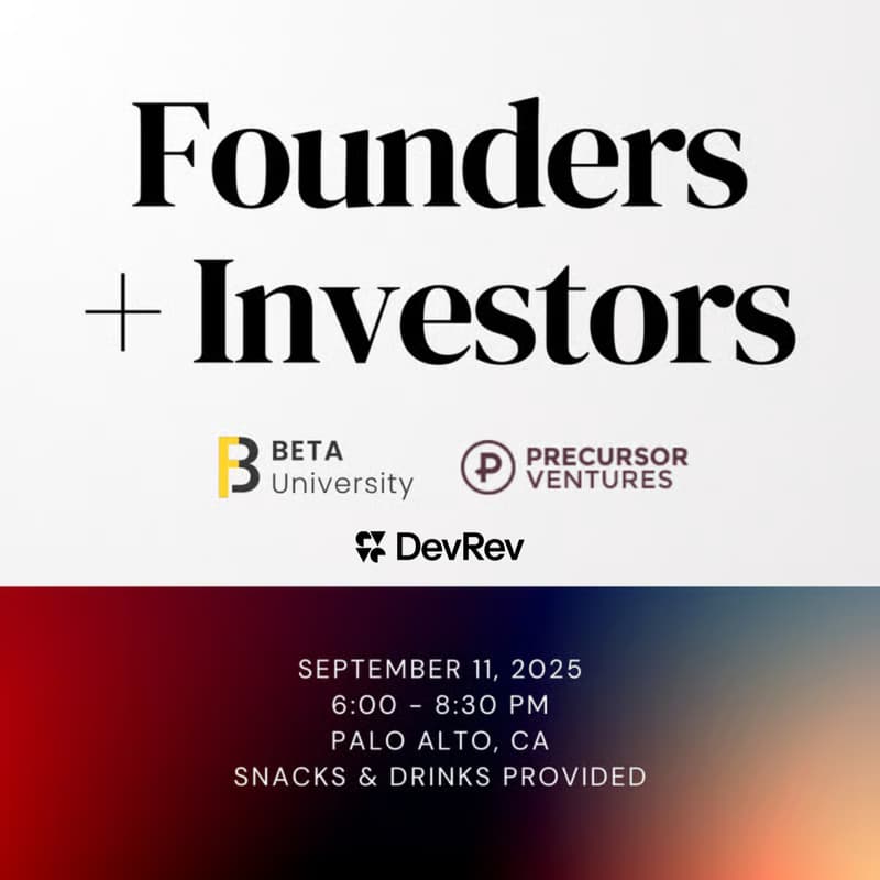 Cover Image for Founders + Investors Social w/ Precursor Ventures
