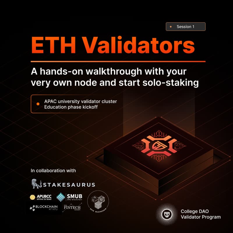 Cover Image for ETH Validators Workshop 1: A Walkthrough on Solo Staking