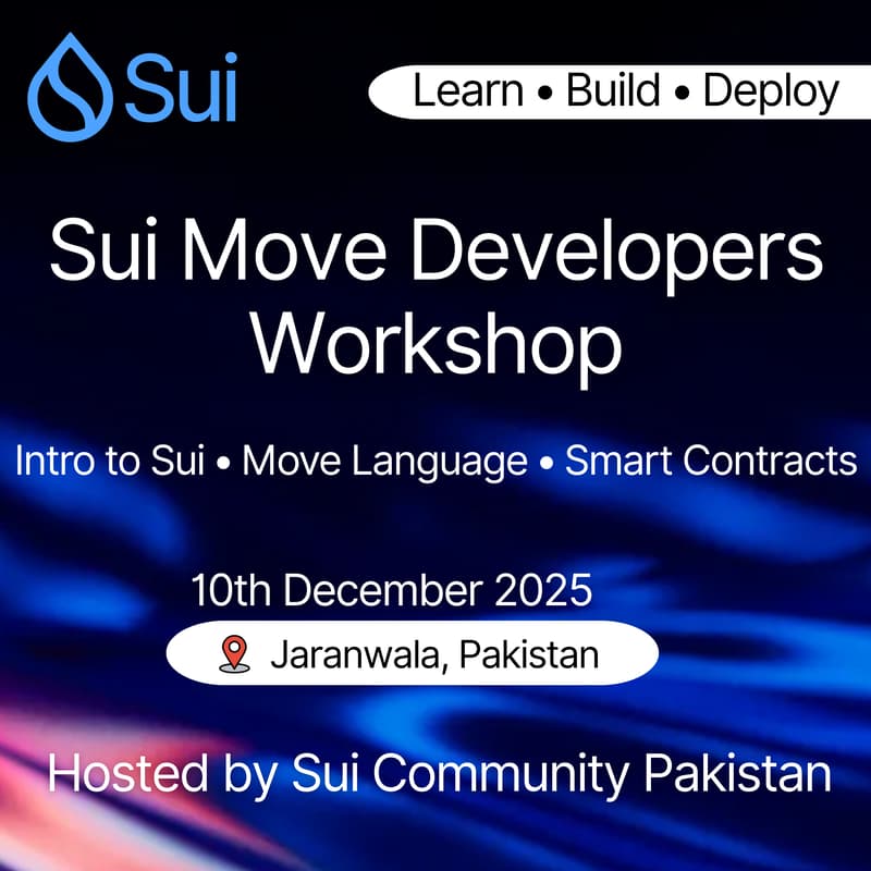 Cover Image for Sui Move Developers Workshop Jaranwala Edition