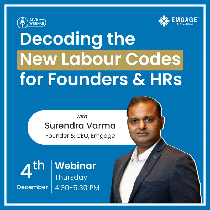 Cover Image for Webinar - Decoding New Labour Codes for Founders & HR