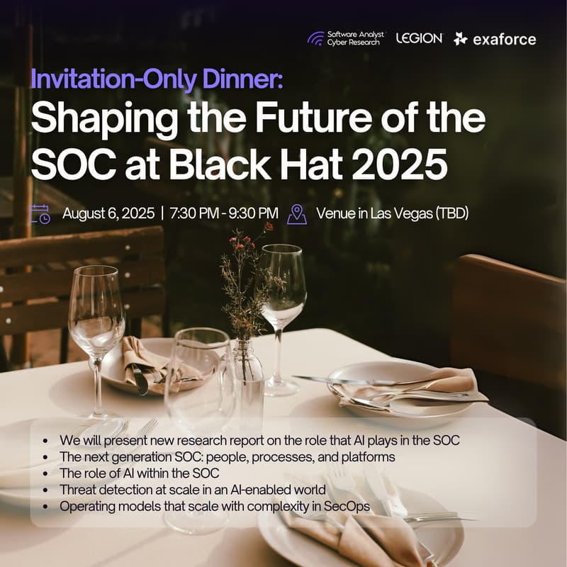 Cover Image for CISO & SOC Leaders Dinner: The Future of the SOC