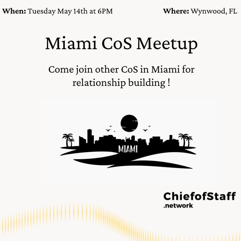 Cover Image for Miami CoS Meetup (Tues 5/14)