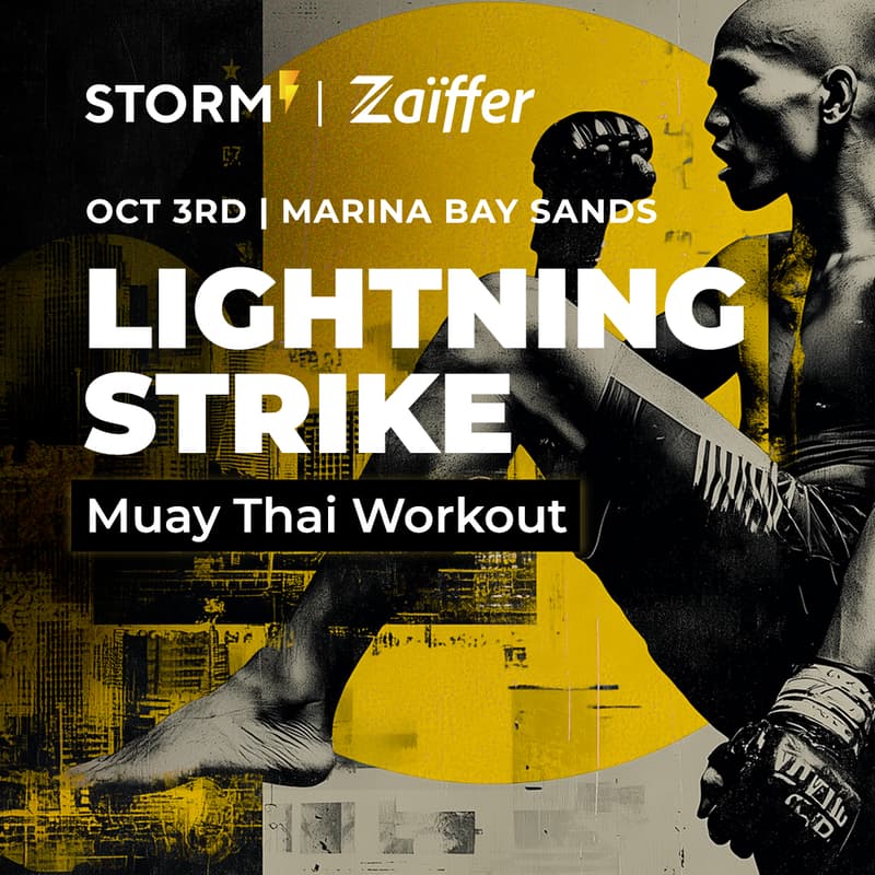 Cover Image for Lightning Strike ⚡️ Muay Thai Workout at Token 2049 Singapore