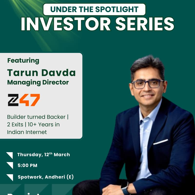 Cover Image for Under the Spotlight | Investor Series featuring Tarun Davda | Managing Director - Z47