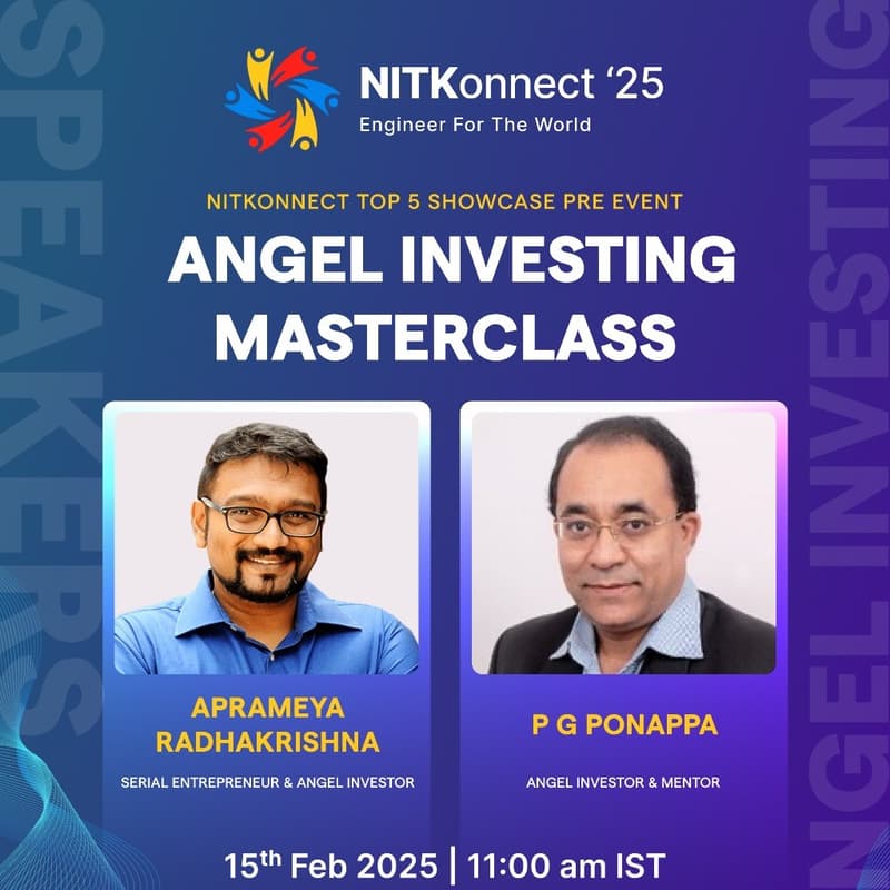 Cover Image for Exclusive Angel Investment Masterclass, NITKonnect 2025