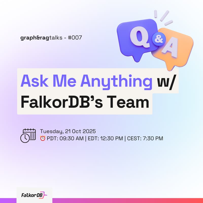 Cover Image for Ask Me Anything (AMA) w/ FalkorDB's Team