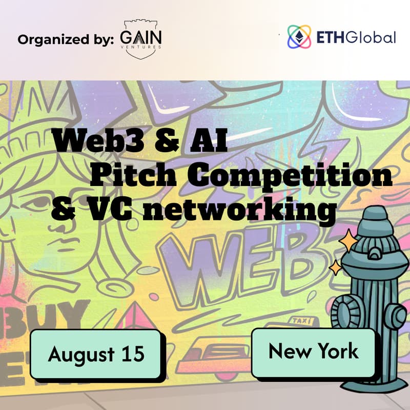 Cover Image for Web3 & AI Pitch Competition & VC networking by Ga^3in Ventures at ETHGlobal New York