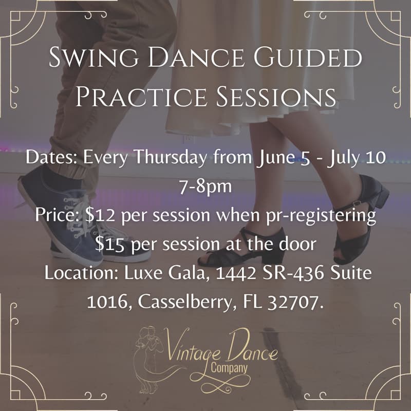 Cover Image for Swing Dance Guided Practice Sessions - June 26