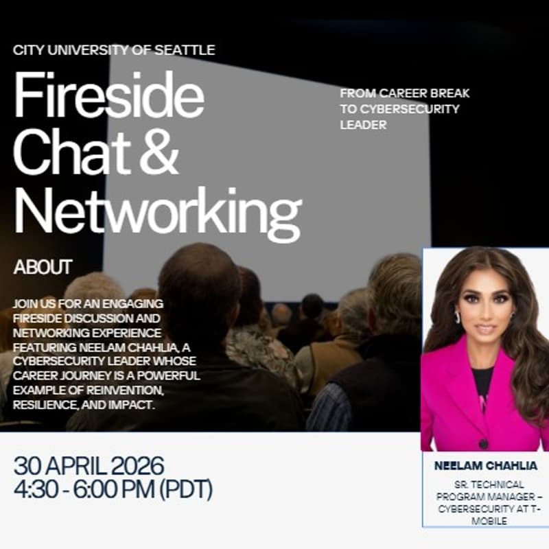 Cover Image for Fireside Chat & Networking Event with Neelam Chahlia