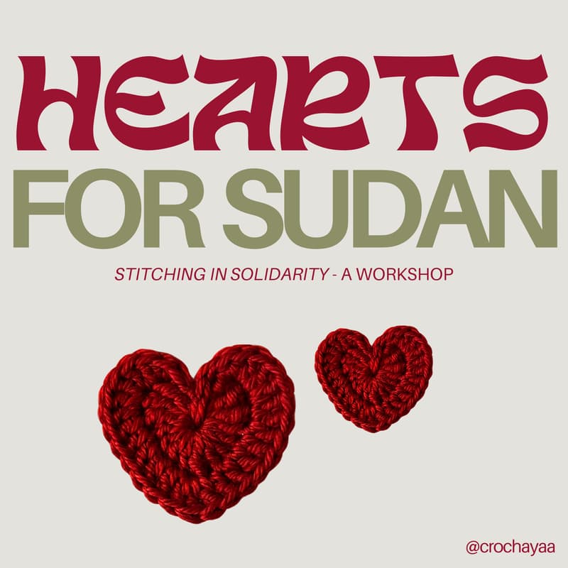 Cover Image for Stitching in Solidarity: Hearts for Sudan