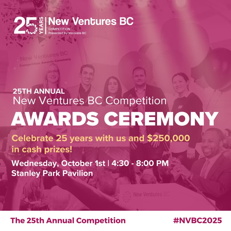 Cover Image for 25th Annual New Ventures BC Competition Awards Ceremony
