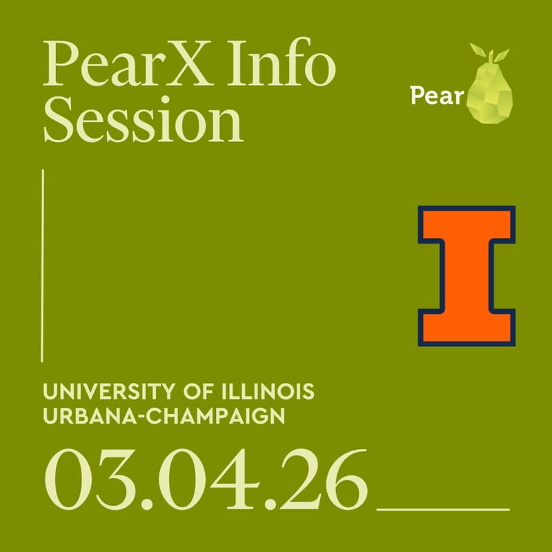 Cover Image for PearX Info Session & AMA with Khalil Fuller, Pear Partner & Former Founder (UIUC)