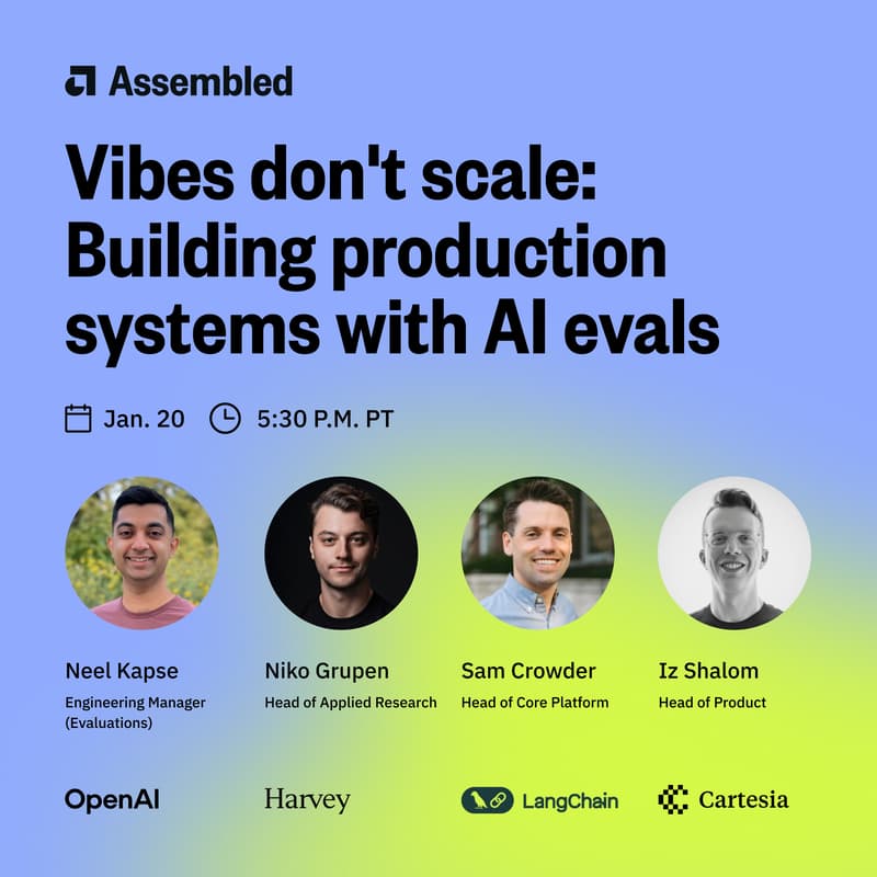 Cover Image for Vibes Don't Scale: Building Production Systems with AI Evals