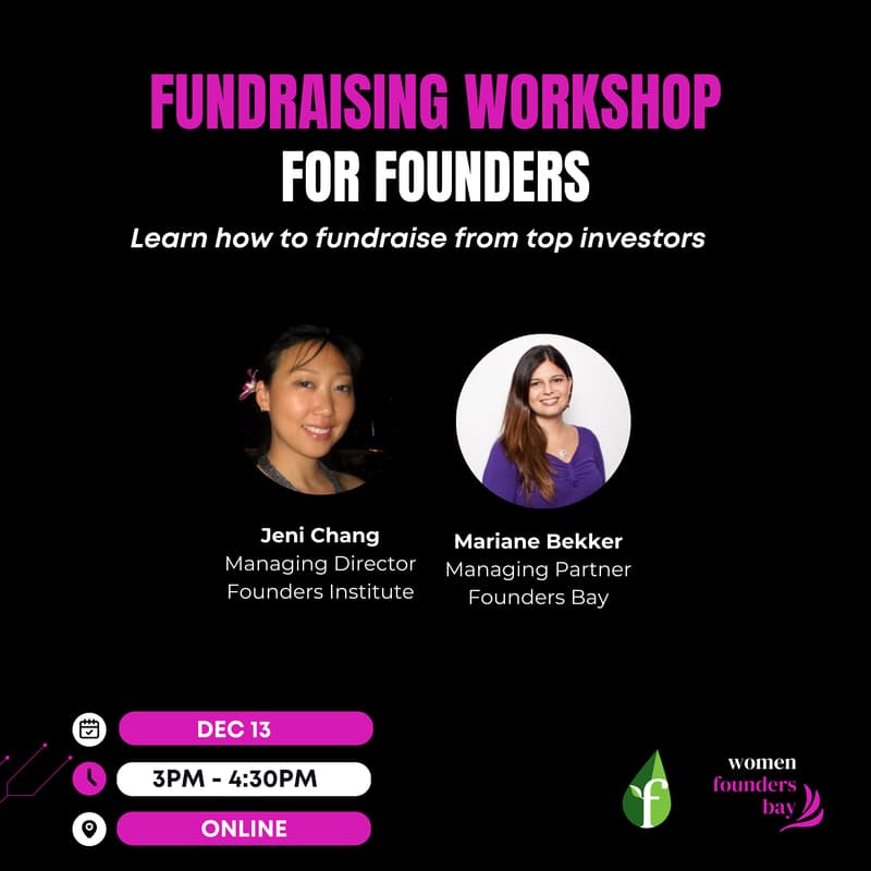 Cover Image for Online Workshop: Fundraising For Pre-Seed/Seed Startups