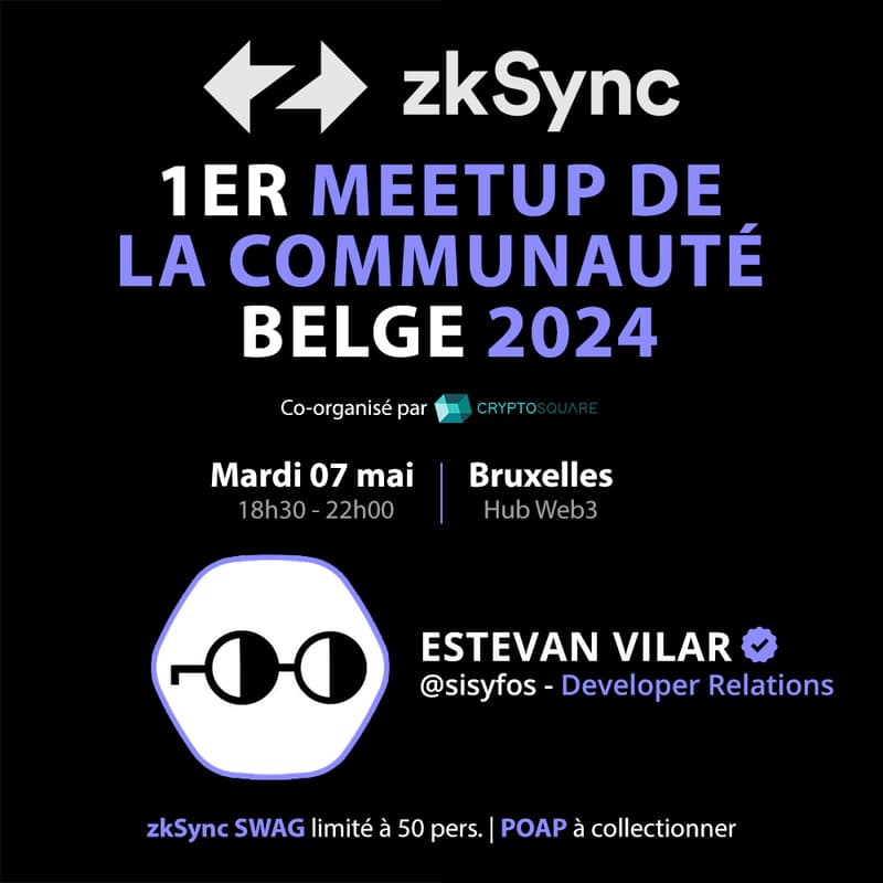 Cover Image for zkSync 1er meetup de la Communauté Belge