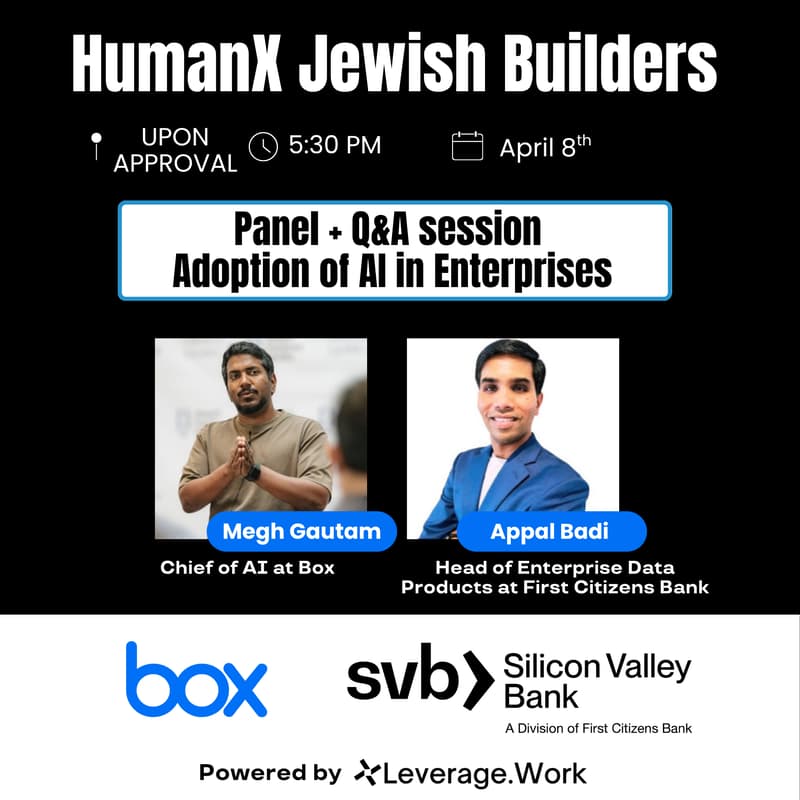 Cover Image for HumanX Dinner + Fireside chat with Chief AI of Box | Jewish Builders Gathering