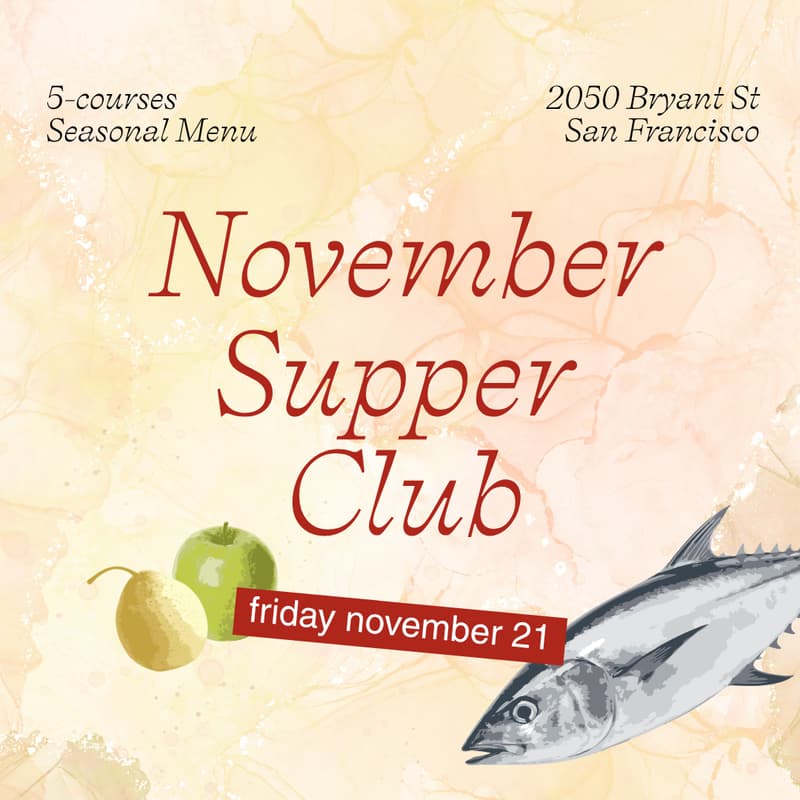 Cover Image for 🍂 MOSA’s November Supper Club ft. ​5-course Seasonal Menu (11/21)