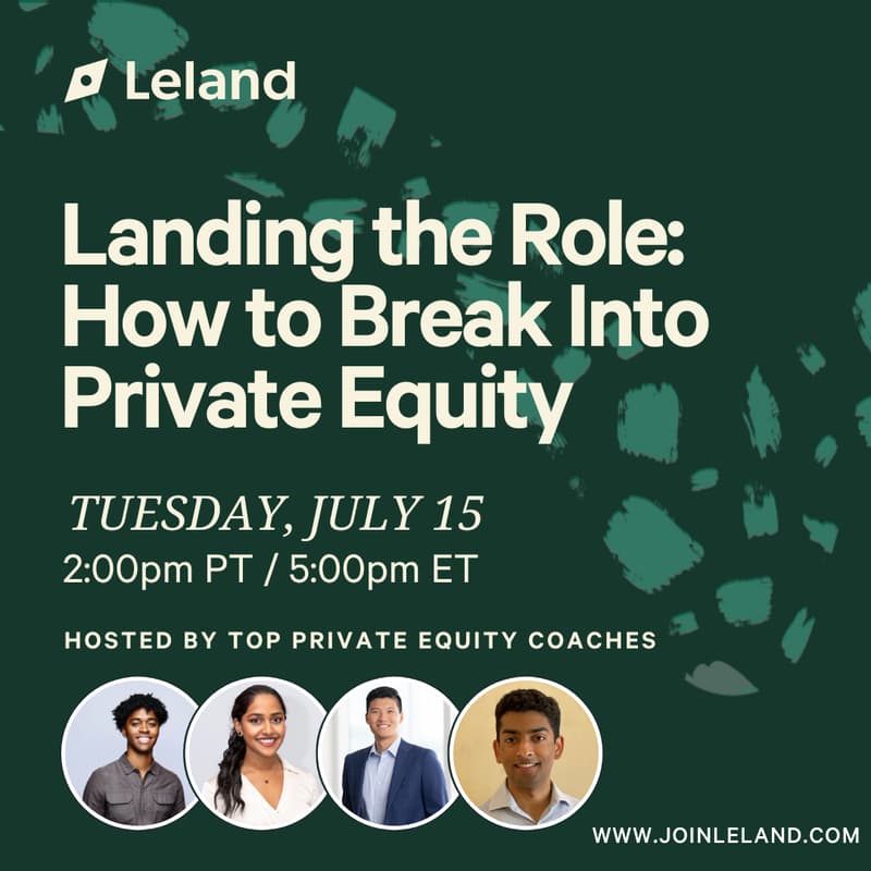 Cover Image for Landing the Role: How to Break Into Private Equity