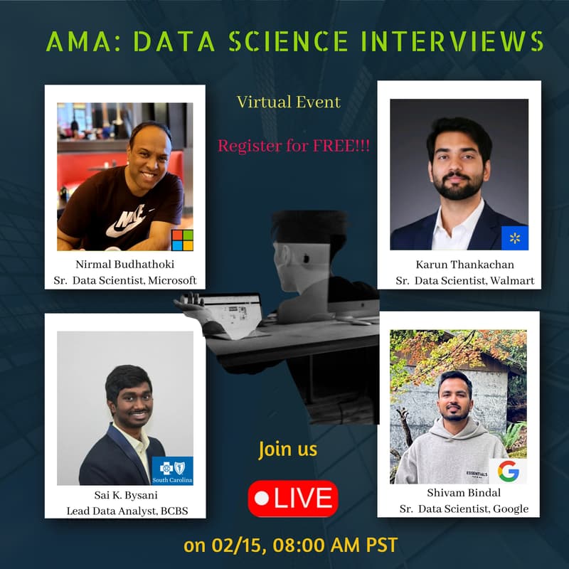 Cover Image for AMA: Data Science Interviews