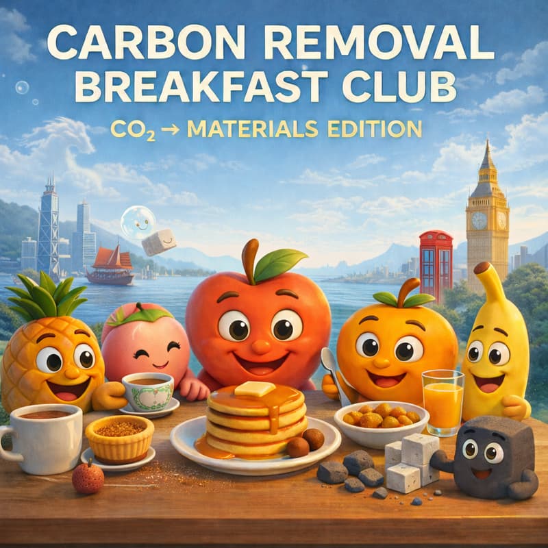 Cover Image for Carbon Removal Breakfast Club — CO₂ → Materials Edition