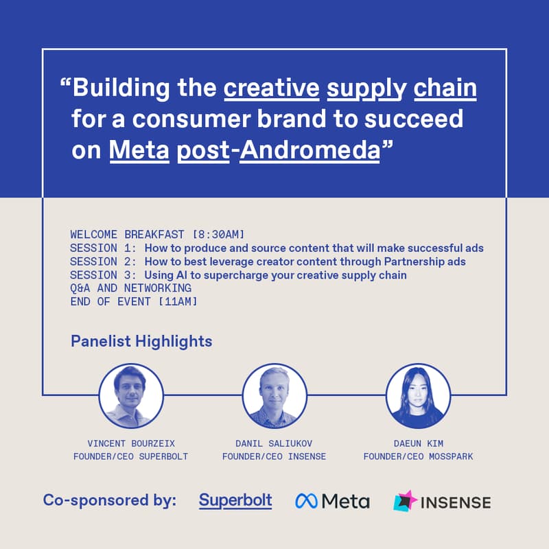 Cover Image for Building the creative supply chain for a consumer brand to succeed on Meta post-Andromeda